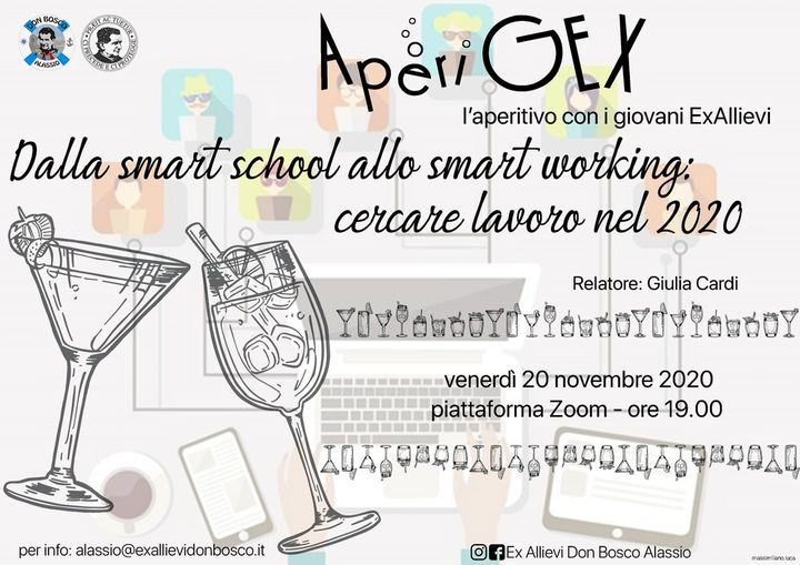 AperiGex 20/11 – “dalla smart school allo smart working: cercare lavoro nel 2020”